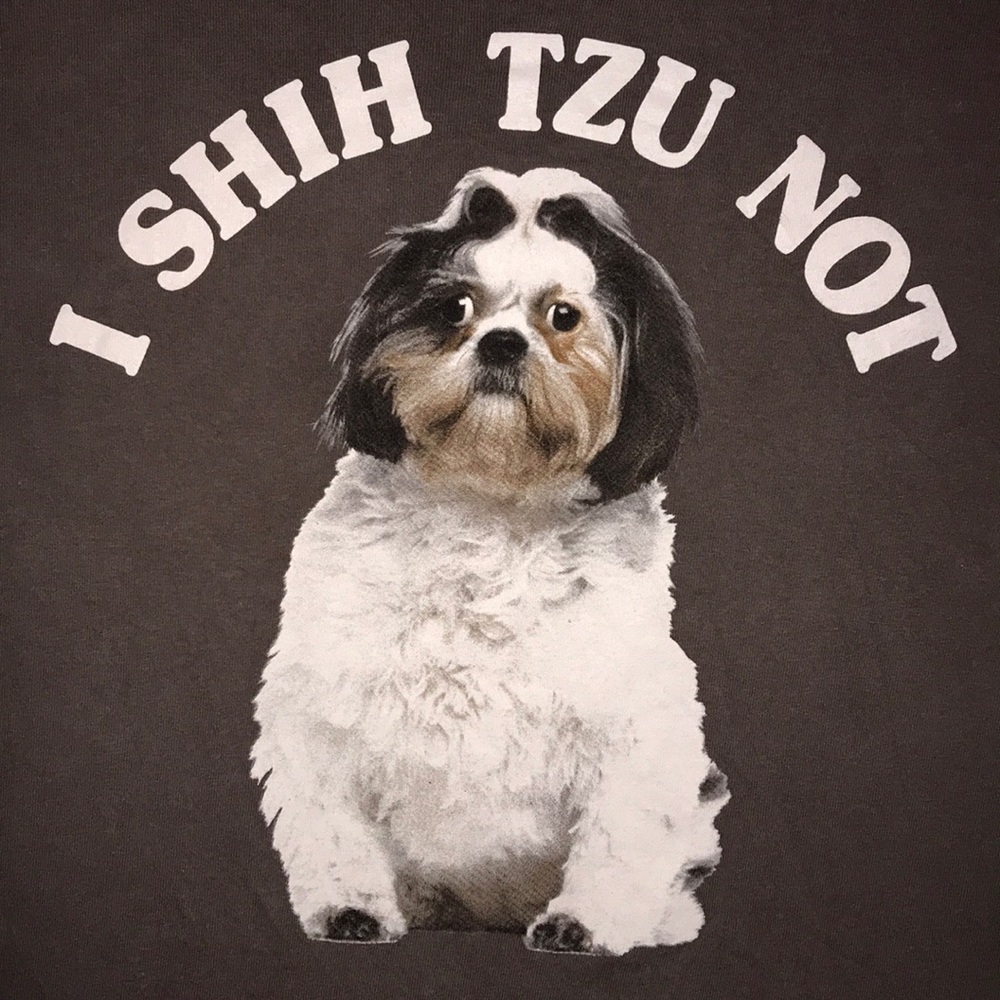 Dark Gray “I Shih Tzu Not” Shortsleeve Tee